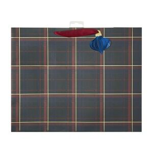 My Texas House XL Tartan Plaid Christmas Gift Bag – Red Green Navy‎